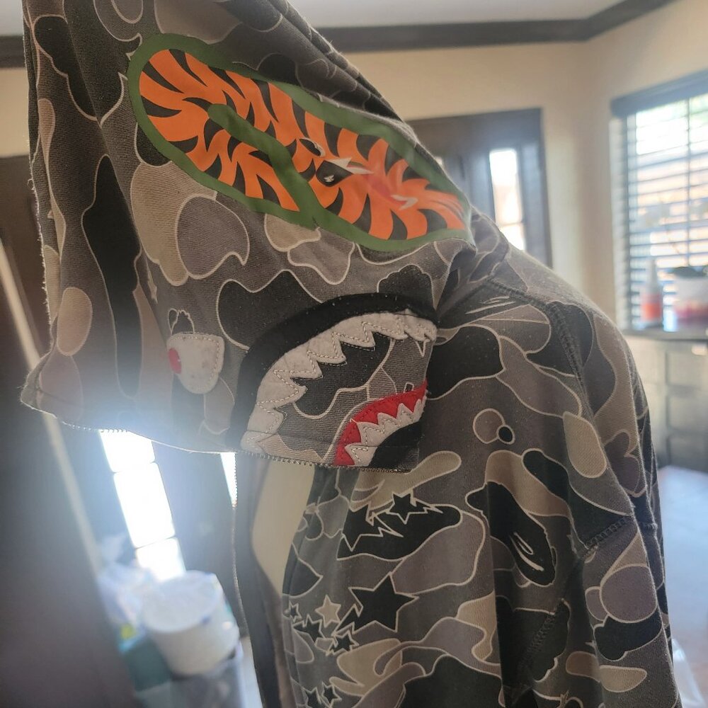 Bathing Ape camo Hooded zip up sweater